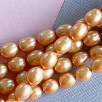 6mm Champagne Freshwater Rice Pearl Strand