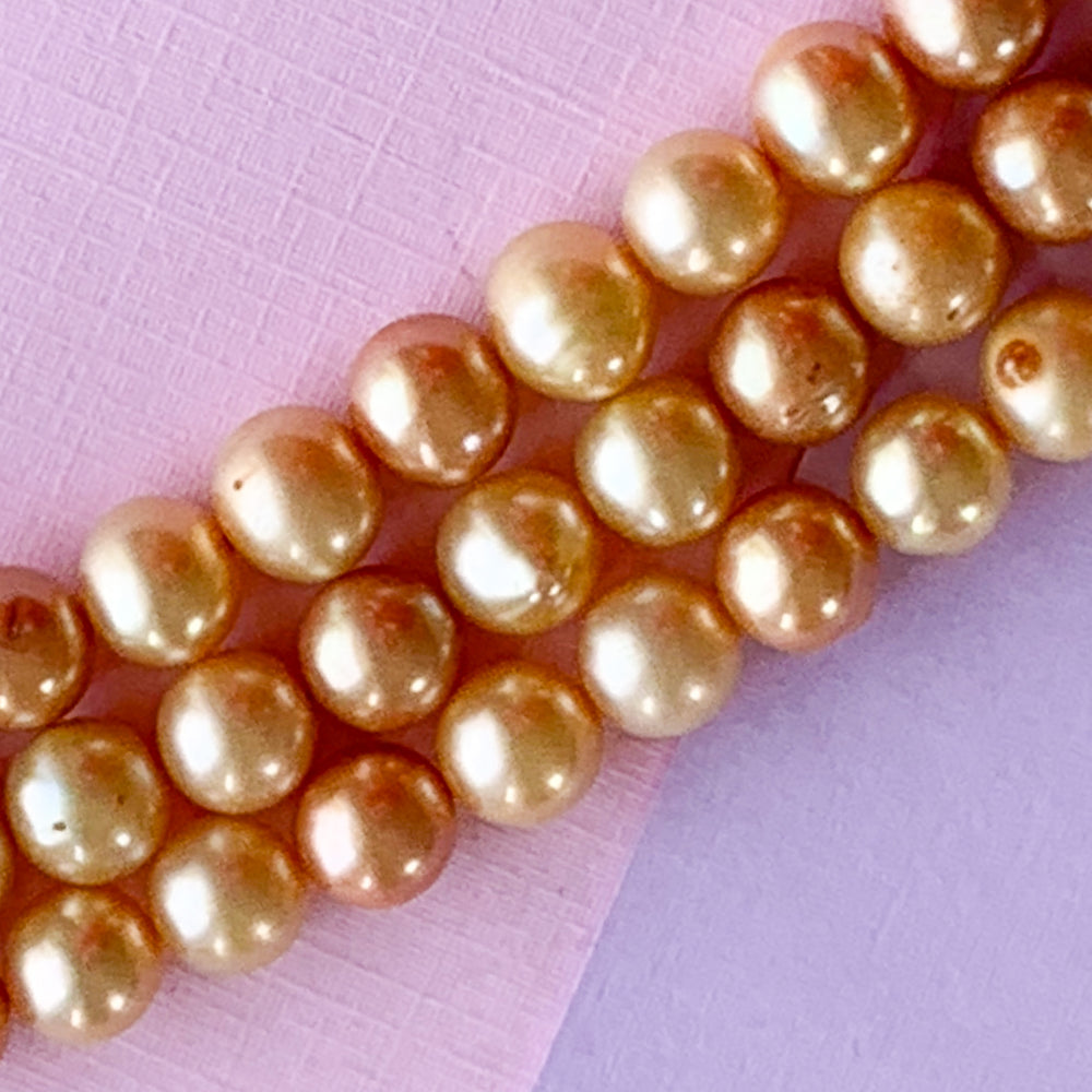 7mm Trophy Freshwater Pearl Rounds Strand