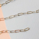 7mm Shiny Electroplated Silver Flat Paperclip Chain