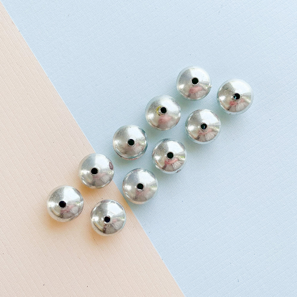 12mm Silver Brass Saucer Bead - 10 Pack - Beads, Inc.