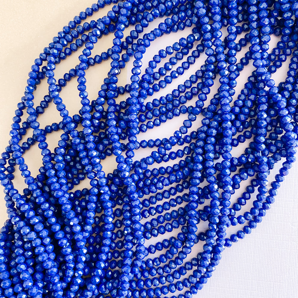 
                
                    Load image into Gallery viewer, 4mm Bright Navy Faceted Chinese Crystal Strand
                
            