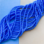 4mm Opaque Prussian Blue Faceted Chinese Crystal Strand