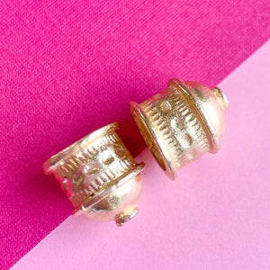 12mm Shiny Gold Etruscan Cap - 2 Pack