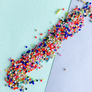 
                
                    Load image into Gallery viewer, 1.5mm Carnival Seed Bead + Bugle Mixed Pack
                
            