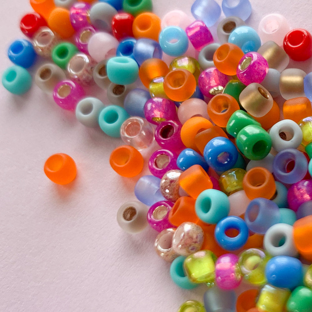 Acrylic Candy Beads, Assorted 50 Gr Pack, Approx 125 Beads