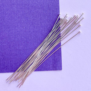 2" Sterling Headpin Pack - 20 Pack - Beads, Inc.
