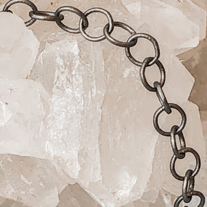 
                
                    Load image into Gallery viewer, 3mm Gunmetal Round Cable Chain - Christine White Style
                
            
