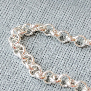 
                
                    Load image into Gallery viewer, 2.5mm Shiny Silver Rolo Chain
                
            