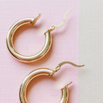 25mm Shiny Gold Hoop Pair