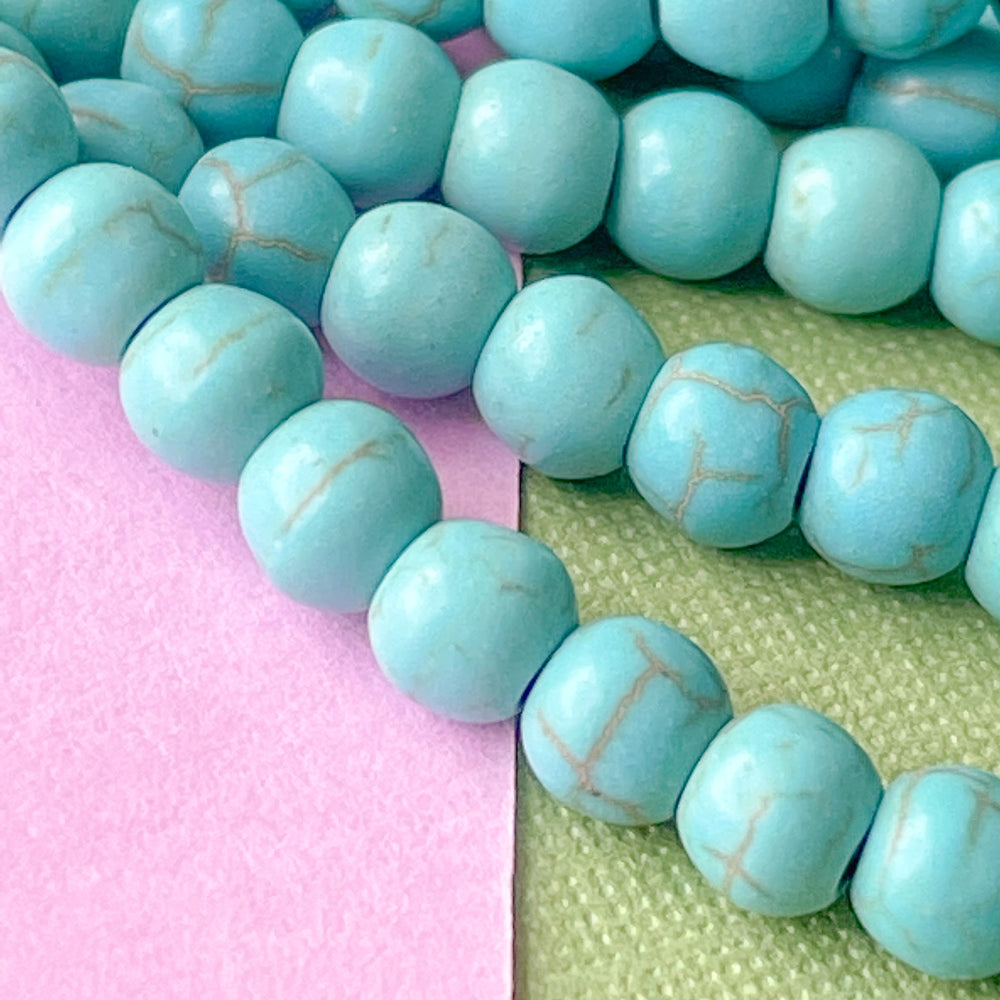 
                
                    Load image into Gallery viewer, 4mm Turquoise Magnesite Rounds
                
            