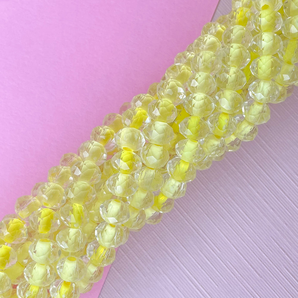 
                
                    Load image into Gallery viewer, 8mm Lemoncello Lined Chinese Crystal Strand
                
            
