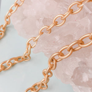 12mm Brushed Gold Oval Cable Chain