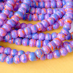 6mm Mixed Berry Acrylic Coated Glass Rondelles Strand