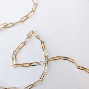 11mm Gold Plated Paperclip Chain