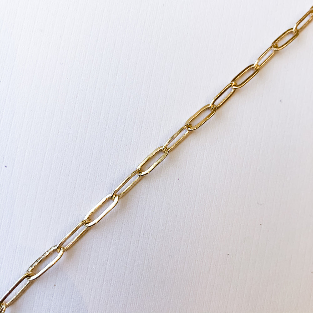 11mm Gold Plated Paperclip Chain