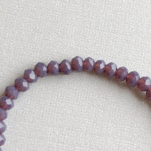 3mm Aubergine Candy Faceted Chinese Crystal Rondelle Strand