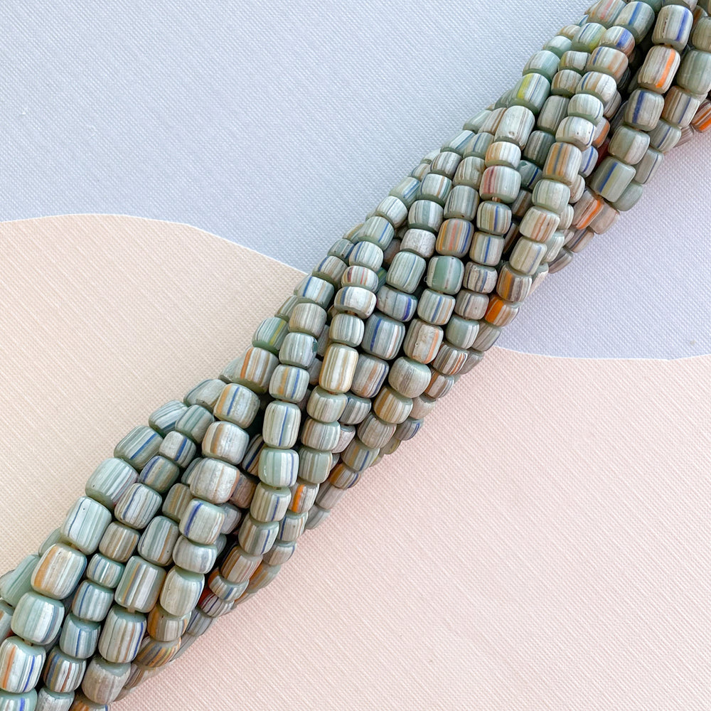 6mm Sylvan Stripe Java Glass Strand – Beads,