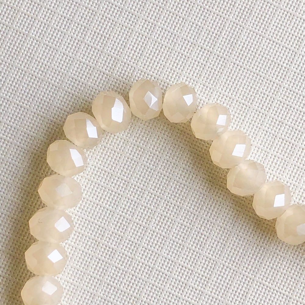 6mm Cloudy Haze Faceted Chinese Crystal Rondelle Strand