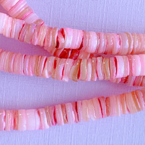 5mm Strawberry Milk Heishi Shell Strand
