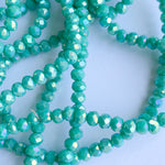 4mm Mystic Spearmint Faceted Crystal Rondelle Strand