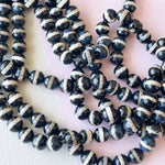 8mm Faceted Stripe DZI Agate Rounds Strand