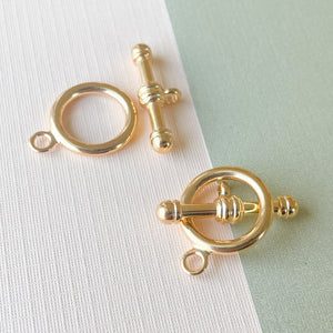
                
                    Load image into Gallery viewer, 25mm Shiny Gold Toggle - 2 Pack - Beads, Inc.
                
            
