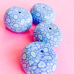 28mm Millefiori Polymer Clay Rondelle Bead - 4 Pack