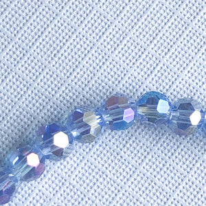 4mm Periwinkle AB Faceted Chinese Crystal Rounds Strand