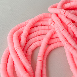 6mm Cotton Candy Polymer Clay Heishi Strand