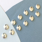 8mm Silver Pewter Heart Charm - 12 Pack