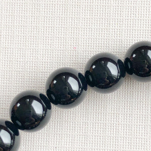 8mm Shiny Black Onyx Rounds Stand - Beads, Inc.