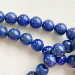8mm Natural Lapis Rounds Strand