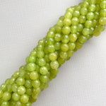 8mm Lime Green Faceted Dyed Rounds Strand