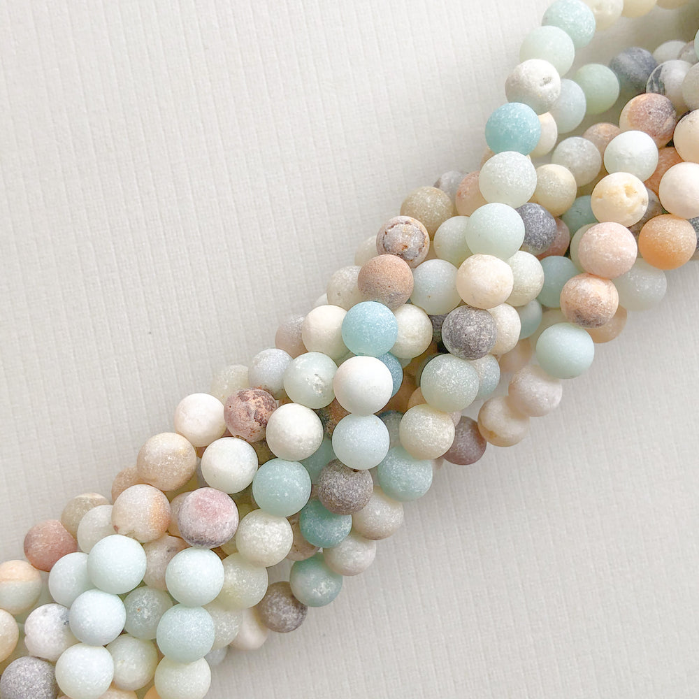 
                
                    Load image into Gallery viewer, 6mm Matte Amazonite Rounds Strand
                
            