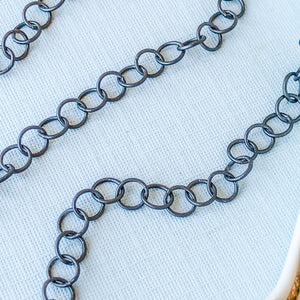 
                
                    Load image into Gallery viewer, 5mm Gunmetal Round Cable Chain
                
            