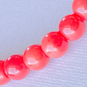 4mm Smooth Red Coral Rounds Strand