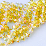 10mm Olive AB Finish Faceted Chinese Crystal Rondelle Strand