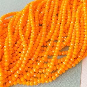 4mm Creamsicle Faceted Chinese Crystal Strand