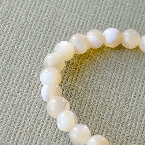 2mm Smooth Mother of Pearl Rounds Strand