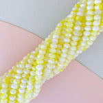 6mm Daisy Yellow Color Swirl Cut Crystal Strand