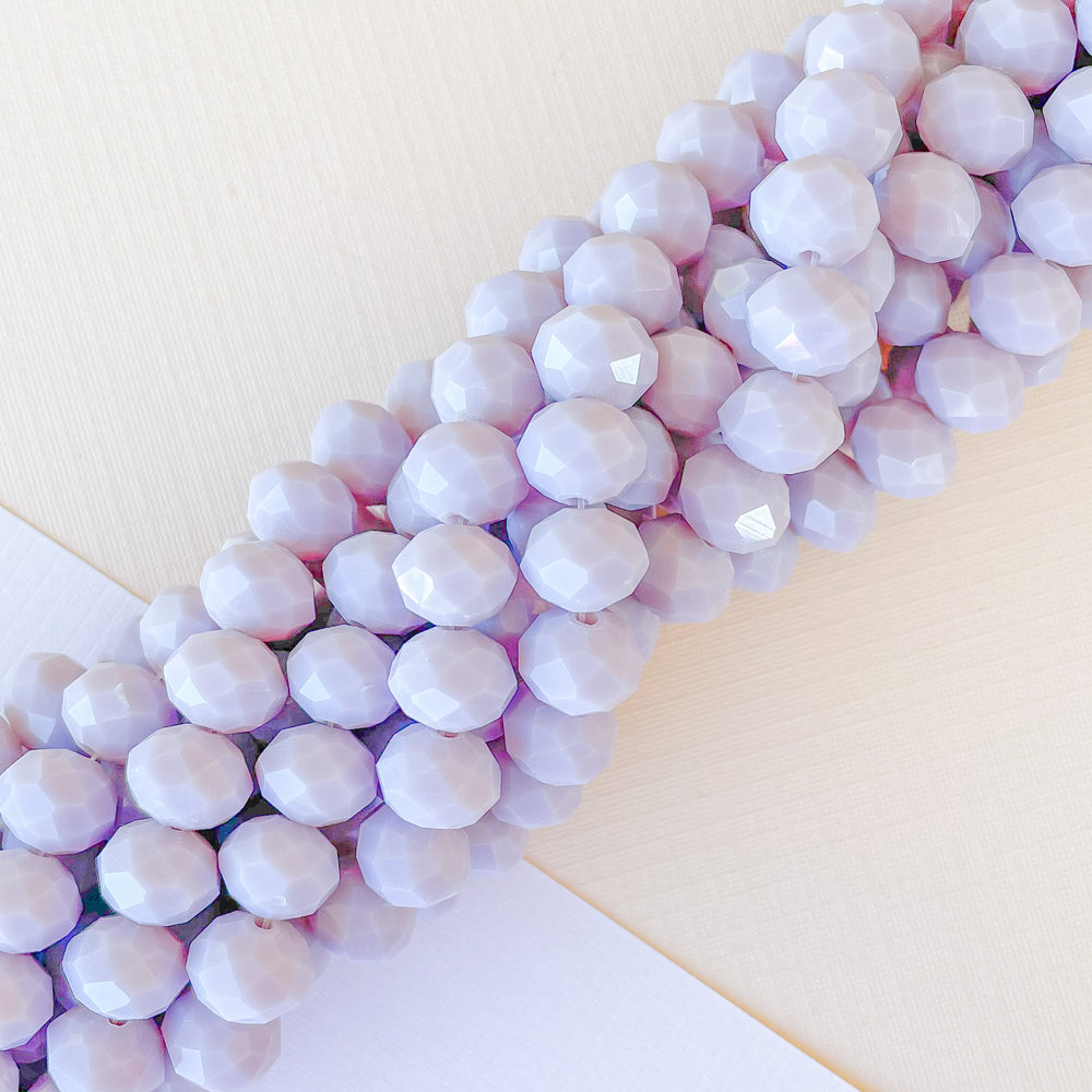 
                
                    Load image into Gallery viewer, 10mm Lavender Faceted Chinese Crystal Rondelle Strand
                
            