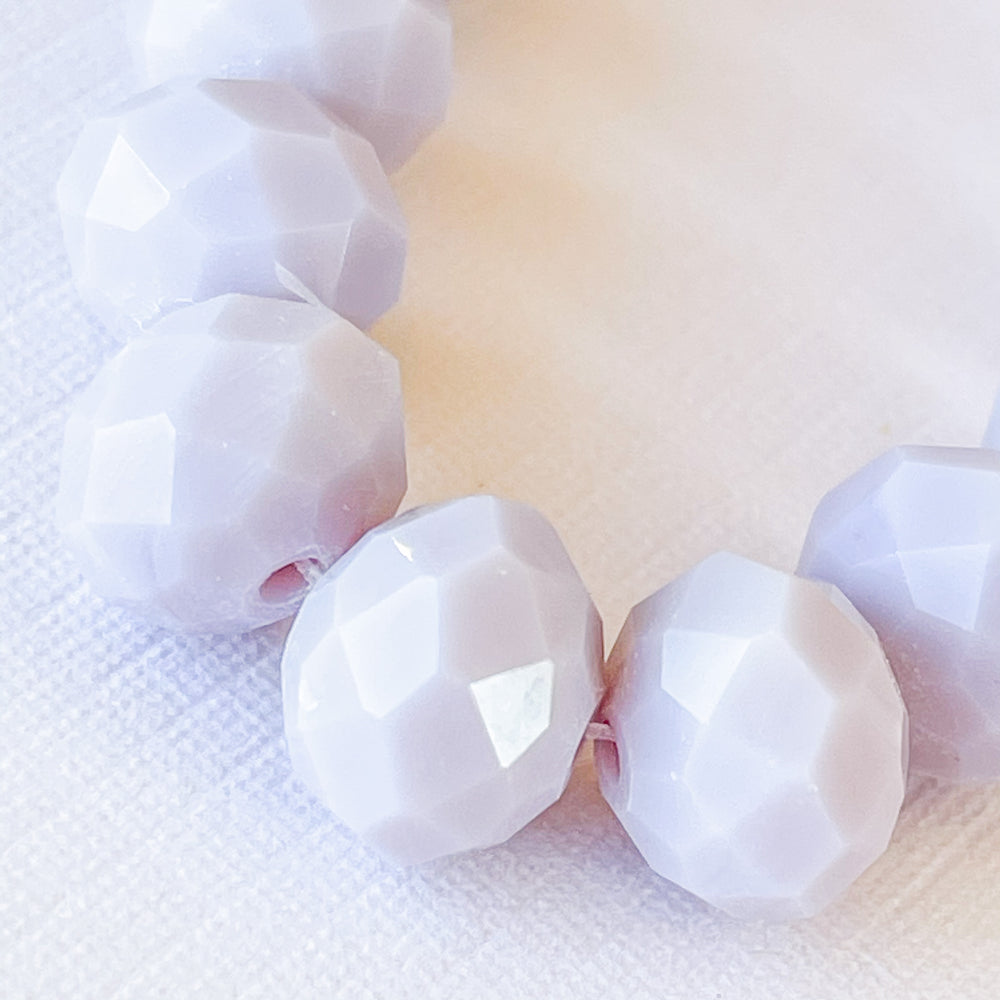 
                
                    Load image into Gallery viewer, 10mm Lavender Faceted Chinese Crystal Rondelle Strand
                
            