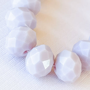 10mm Lavender Faceted Chinese Crystal Rondelle Strand