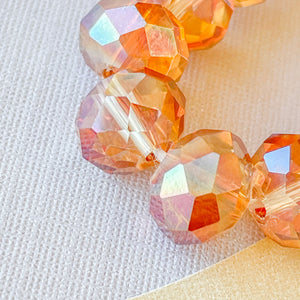 10mm Mystic Copper Faceted Chinese Crystal Rondelle