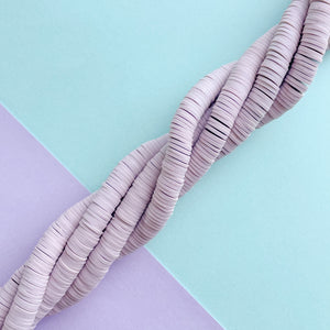 8mm Yogurt Polymer Clay Heishi Strand