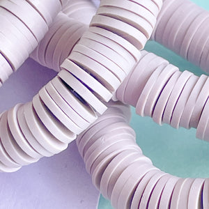 8mm Yogurt Polymer Clay Heishi Strand