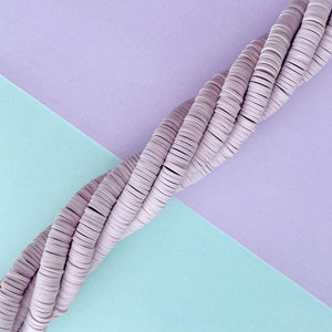 6mm Yogurt Polymer Clay Heishi Strand