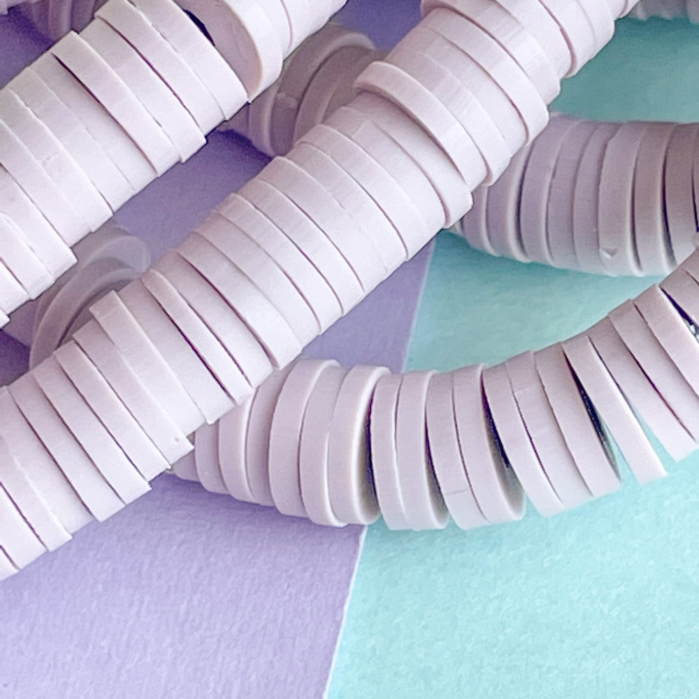6mm Yogurt Polymer Clay Heishi Strand