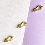 29mm Gold Plated Pave Lobster Claw Clasp with Ring