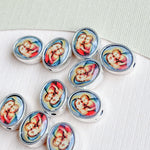 9mm Mother + Child Portrait Pewter Bead - 10 Pack